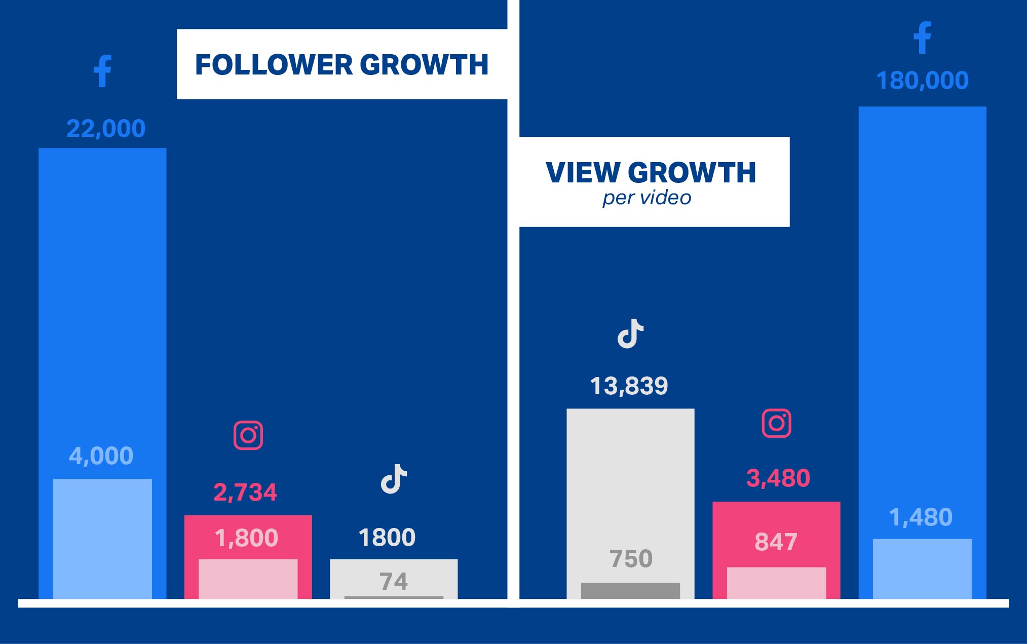 Social Media Stats Graph